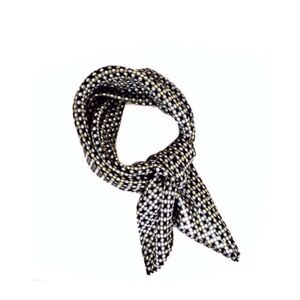 Nicole Miller Square Silk Scarf in Dot Grid Print